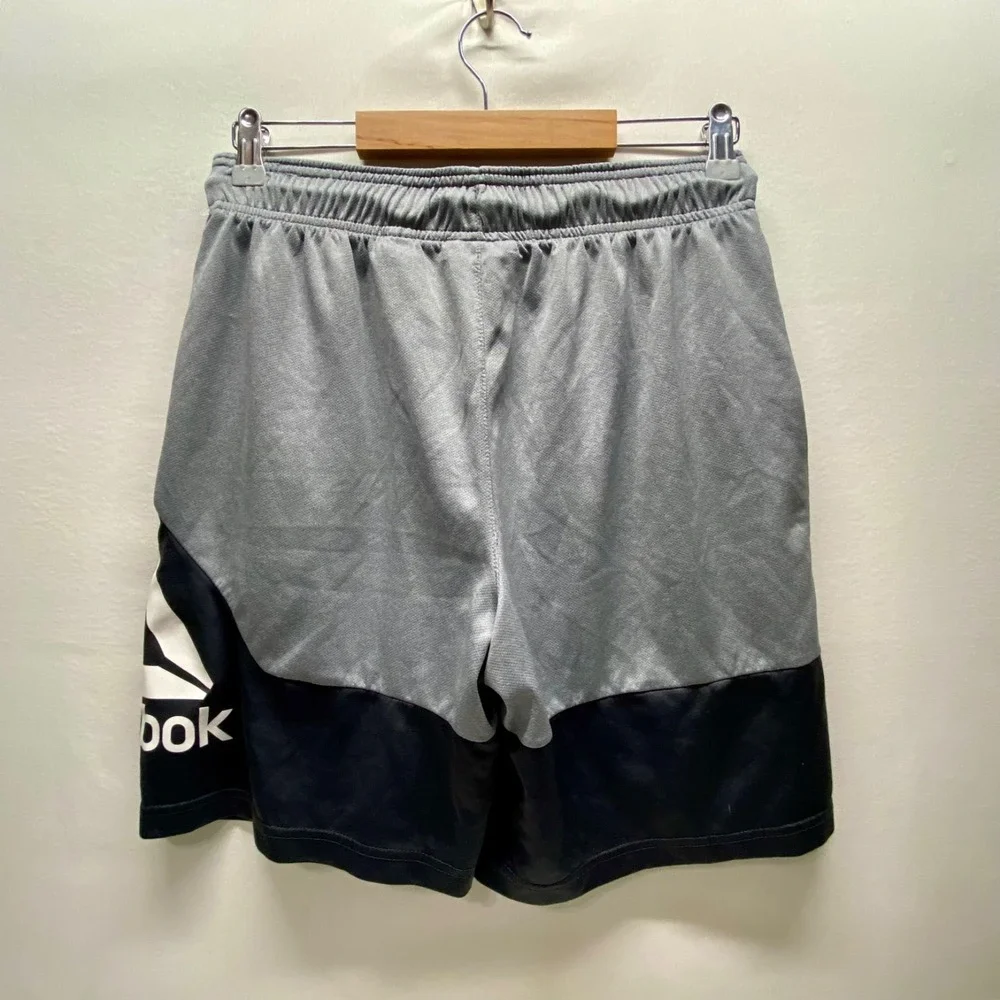 Reebok Athletic Training Shorts Men's Medium Grey Colorblock 7